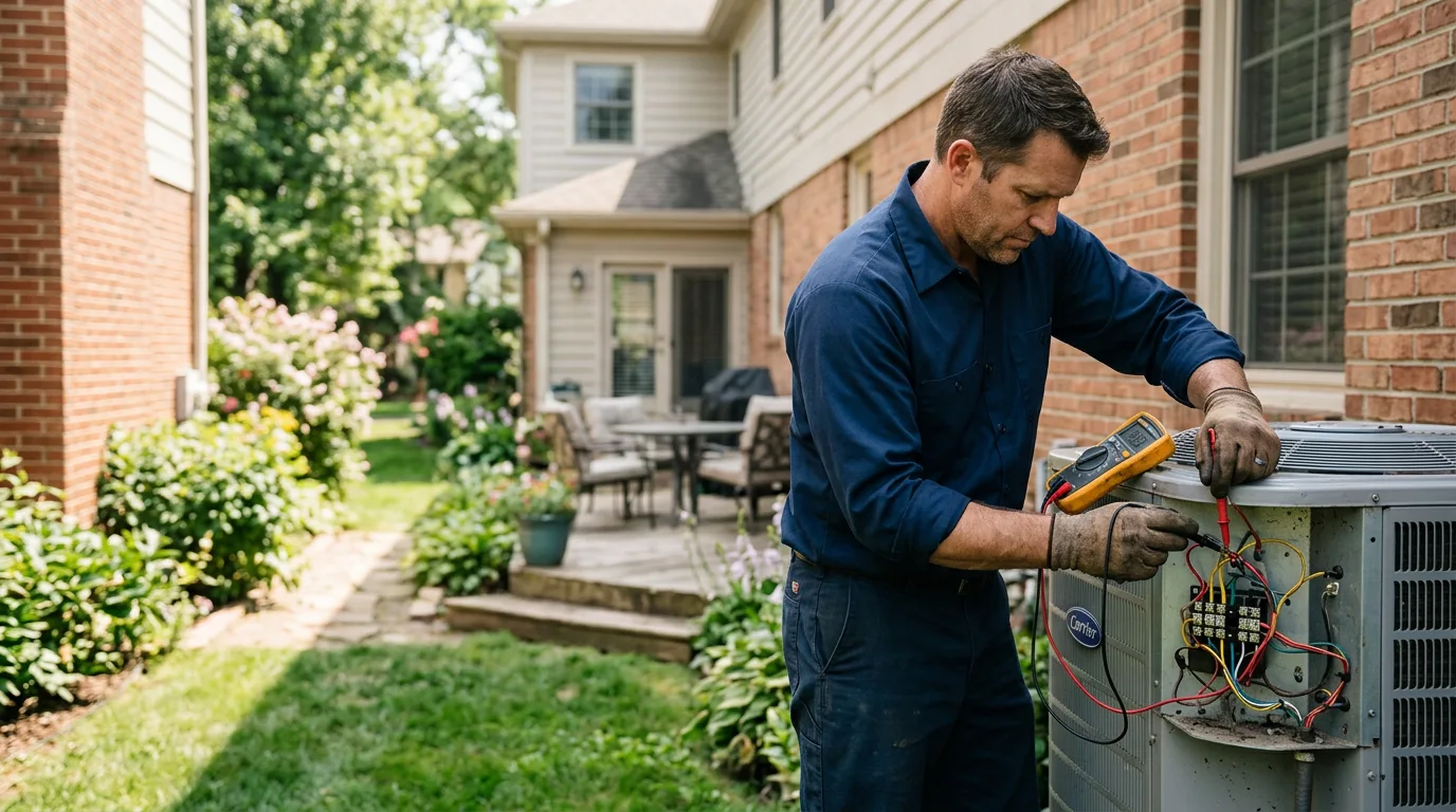 HVAC technician working near Venice, IL